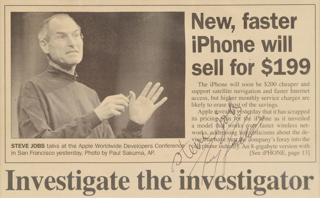 Illustration for article titled Steve Jobs’ Half-Assed Job Application Sells for $174,000
